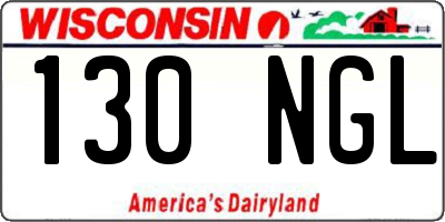 WI license plate 130NGL