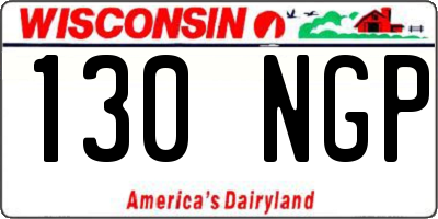 WI license plate 130NGP