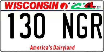 WI license plate 130NGR