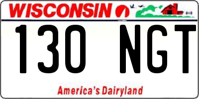 WI license plate 130NGT