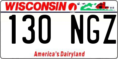 WI license plate 130NGZ