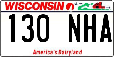 WI license plate 130NHA