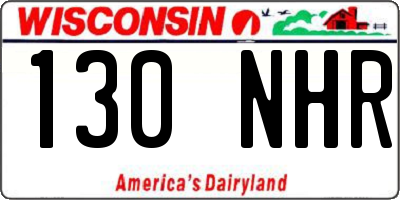 WI license plate 130NHR