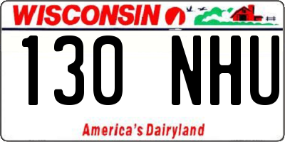 WI license plate 130NHU