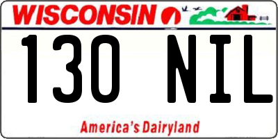 WI license plate 130NIL