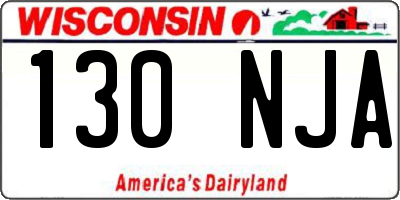 WI license plate 130NJA