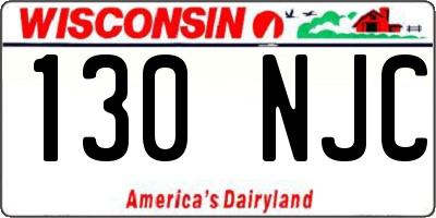 WI license plate 130NJC