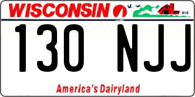 WI license plate 130NJJ