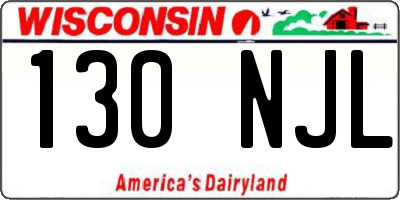 WI license plate 130NJL