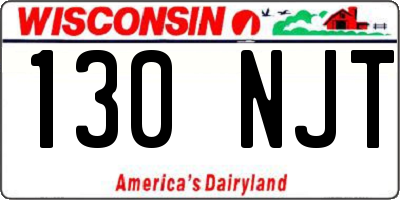 WI license plate 130NJT