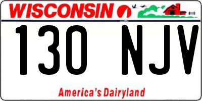 WI license plate 130NJV