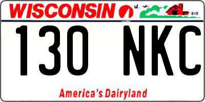 WI license plate 130NKC