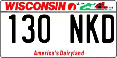WI license plate 130NKD