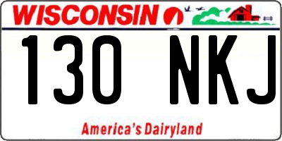 WI license plate 130NKJ