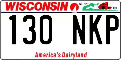 WI license plate 130NKP