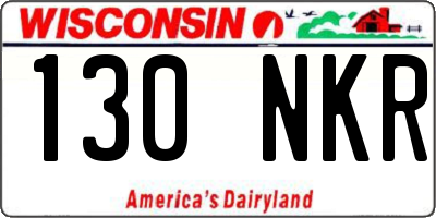 WI license plate 130NKR