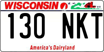 WI license plate 130NKT