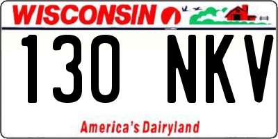WI license plate 130NKV