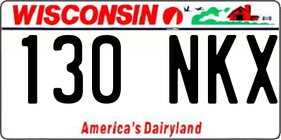 WI license plate 130NKX