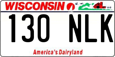 WI license plate 130NLK