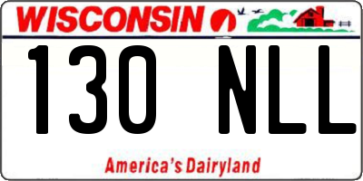 WI license plate 130NLL