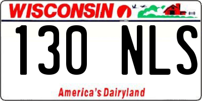 WI license plate 130NLS