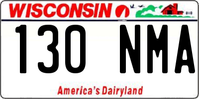 WI license plate 130NMA