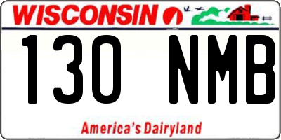 WI license plate 130NMB