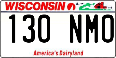 WI license plate 130NMO