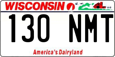 WI license plate 130NMT