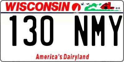 WI license plate 130NMY