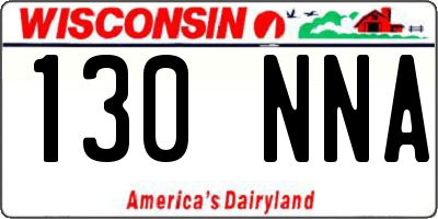 WI license plate 130NNA