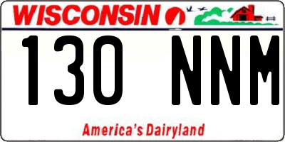 WI license plate 130NNM