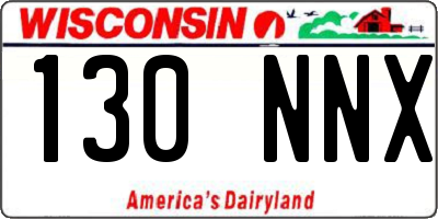 WI license plate 130NNX