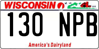 WI license plate 130NPB