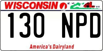 WI license plate 130NPD