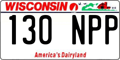WI license plate 130NPP