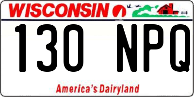 WI license plate 130NPQ