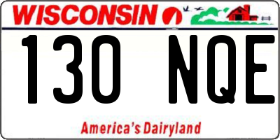 WI license plate 130NQE