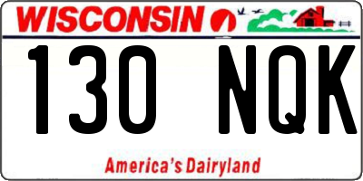 WI license plate 130NQK