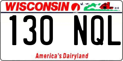 WI license plate 130NQL