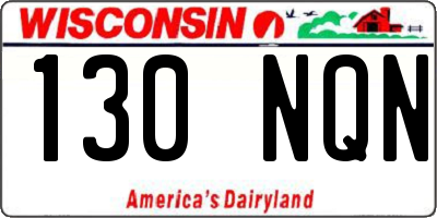 WI license plate 130NQN