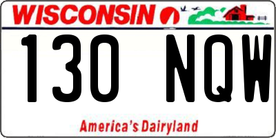 WI license plate 130NQW