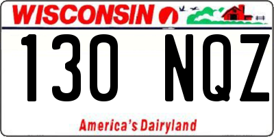 WI license plate 130NQZ