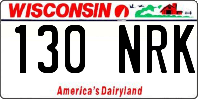 WI license plate 130NRK