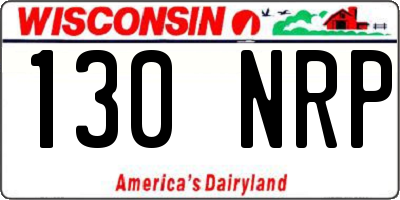 WI license plate 130NRP
