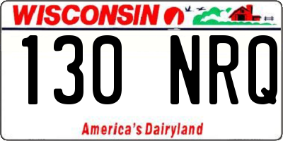 WI license plate 130NRQ