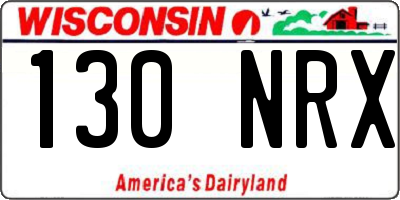 WI license plate 130NRX