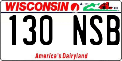 WI license plate 130NSB
