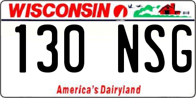WI license plate 130NSG